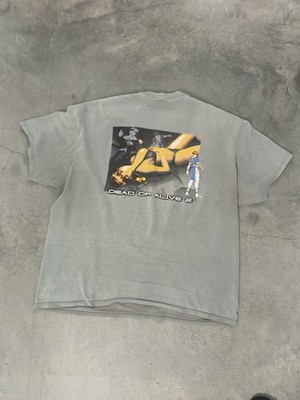 Y2K Dead Or Alive 2 Shirt Men s XL Grey Tecmo Vintage 2000 RARE Faded out
