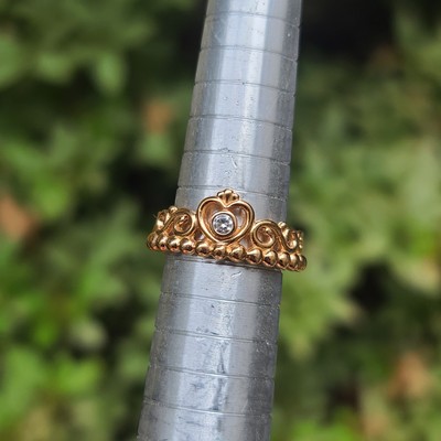 Heart Ring Pandora Rings Rose Gold Princess Ring PANDORA Pink Pave