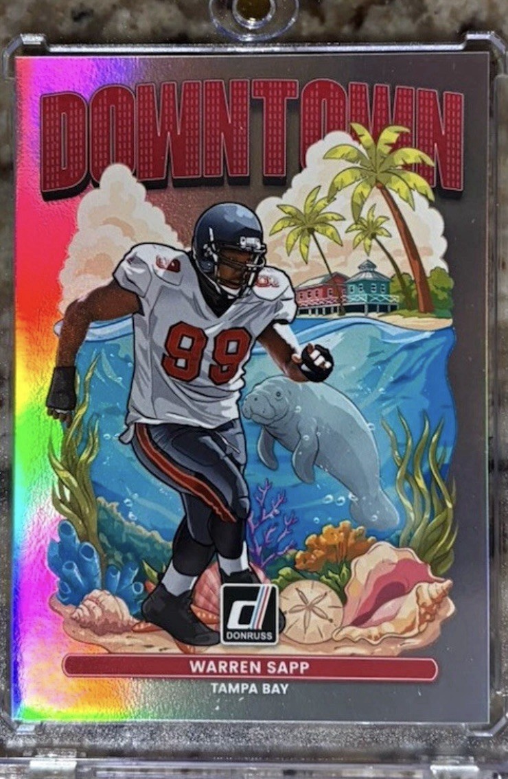 Panini 2026 Donruss Warren Sapp Downtown Tampa Bay Buccaneers Case Hit