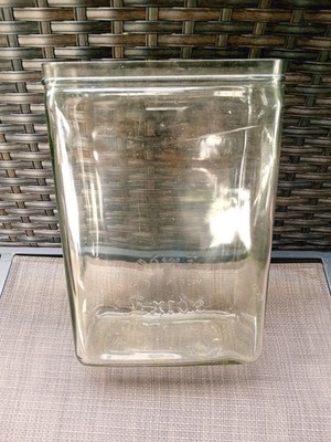 VINTAGE LARGE EXIDE AUTOMOTIVE, AUTOMOBILE GLASS BATTERY JAR CONTAINER #5254