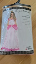 Leg Avenue Classic Pink Princess Halloween Costume Dress and Crown Size Medium