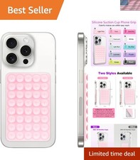 Silicone Suction Cup Phone Case Mount, Hands-Free Strong Grip Holder for Self...