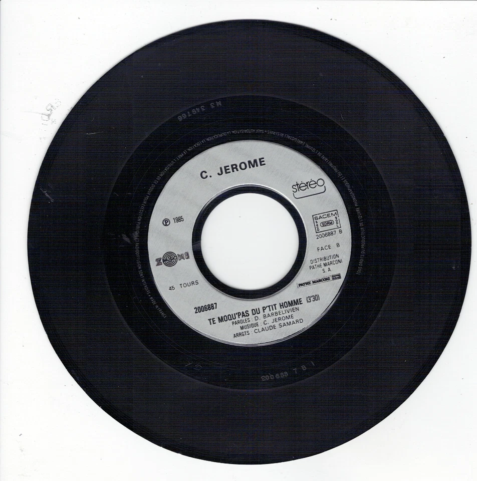 C.JEROME Et tu danses avec lui avec Sticker JUKEBOX "7" 45 tours SP - Photo 4/4