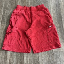 Vtg 2000 Rare Red Nike Cargo Sweat Shorts Size S Measurements Pictured