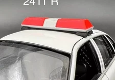 1/32 Red Chrome Code 3 LP6000 Lightbar W Internal Lens Police Sheriff Fire