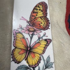 Beautiful Glitter Butterflies / HAND COLORED BOOK MARK. Laminated