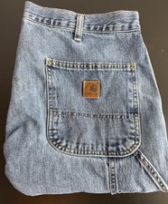 Carhartt Mens Carpenter Jeans B13 DPS Denim Original Dungaree Fit Size 38x30