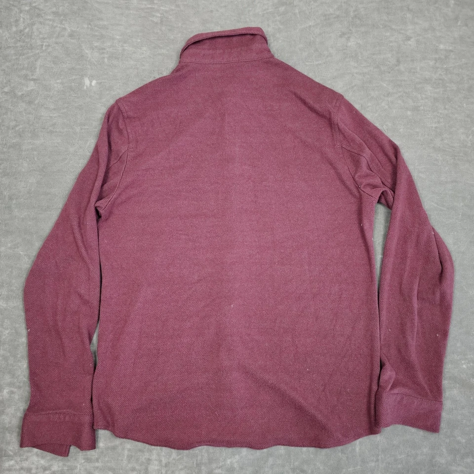 Camisa 7 Diamantes Para Hombre Mediana Borgoña Generación Franela Suave Bolsillos Elastizados Foto 3 de 4