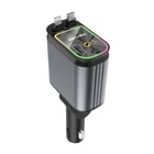 120W Star Light Car Charger Retractable 4 in 1 USB C Fast Cigarette Adapter