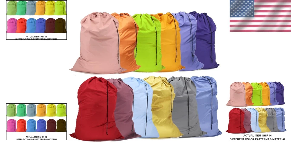 College Dorm Laundry Bags - Large Capacity - 12 Pack - Image 2 of 4