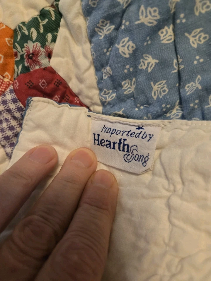 Edredón de retazos Hearthsong 51" x 30" patrón de estrellas ENVÍO GRATUITO Foto 3 de 3