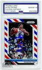 Julius Erving 2018-19 Panini Prizm Red, White & Blue Auto Card #95 PSA/DNA 10
