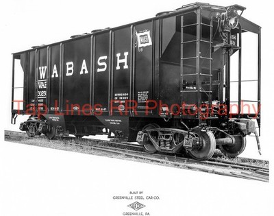 Wabash 30250 Covered Hopper 3/4  View Greenville PA 6-1957 NEW 8x10 PHOTO