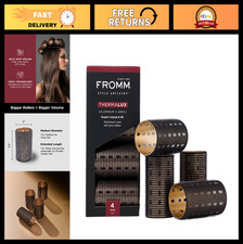 Professional Self-Grip Aluminum Hair Rollers with Ionic Technology - 4-Pack for