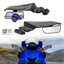 Carbon Fiber Complete Wind Wing Rearview Side Mirrors For Yamaha Yzf R1 R3 R6 Carbon Fiber Complete Wind Wing Rearview Side Mirrors For Yamaha Yzf R1 R3 R6