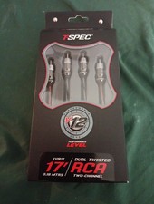 T-SPEC V12R17 / 17 FT 2-CHANNEL V12 SERIES RCA AUDIO CABLES NEW