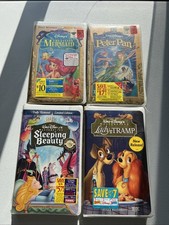 Lot Of 4 Sealed Walt Disney VHS Tapes Masterpiece Collection Movies Limited Ed