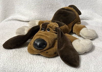 Main Joy Limited Plush Pound Doggie w Red Collar 18  Brown Puppy Dog Stuffed Toy