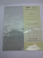 Hallmark AR1492 Clear 5 Pocket Scrapbook Refill 10 Pages for Large Albums 3.5x5"