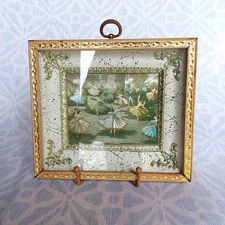 Foil Art Dufex Vintage Shadow Box Picture Frame 1970s Ballerinas Dancing