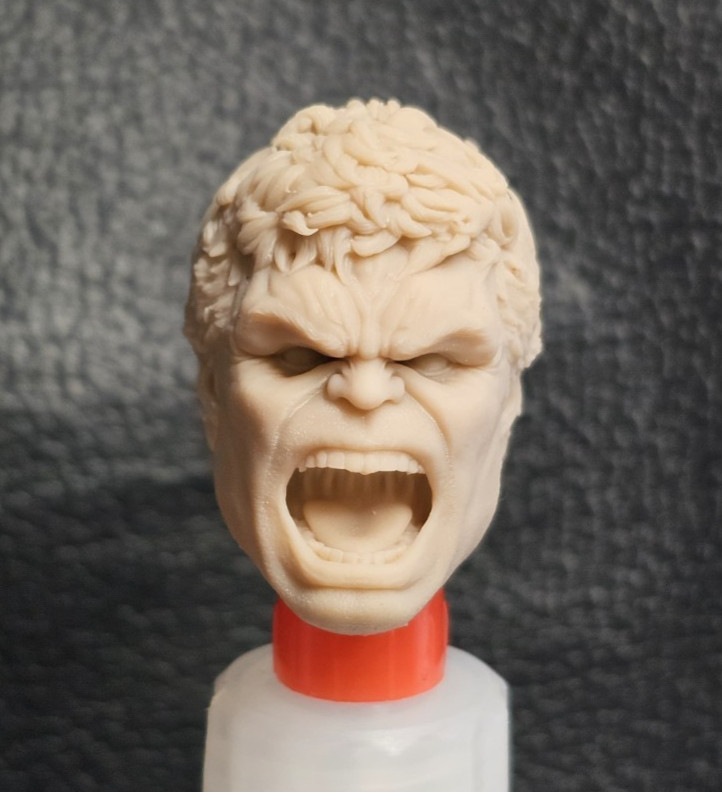 Custom Hulk Head Sculpt Version 2  1/12 1/10 1/6