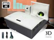 Ultra Short Throw DLP Projector Ready to Install and Use 3100 Lumens 4K w/Bundle