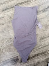 Lux Stretch Fully Lined Body Suit Color Mauve Gray. Size Medium New with Tags