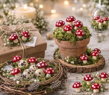 60 STK Fliegenpilze am Draht LP10NN Glücksbringer Dekopilze Pilze Fliegenpilz