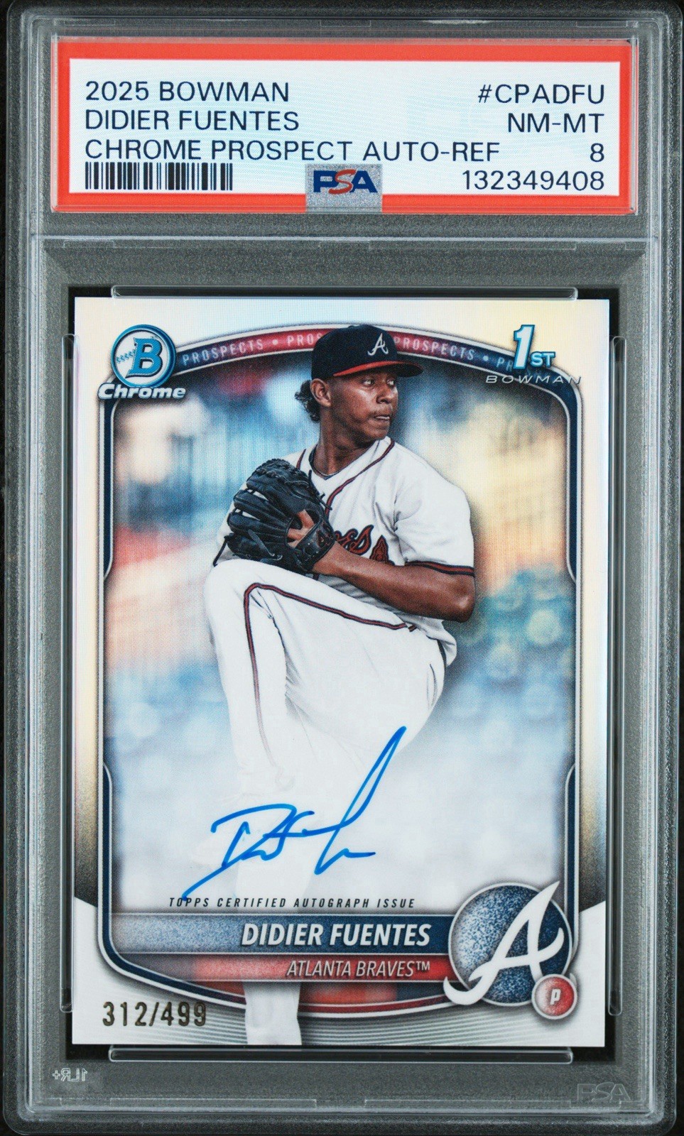 2025 Bowman - Chrome Prospect Autographs Didier Fuentes #CPA-DFU Refractor /499 