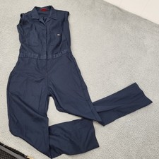 Dickies Coveralls Cuttoffs Jumpsuit Mens Large Navy Blue meas 32x30 Sleeveless