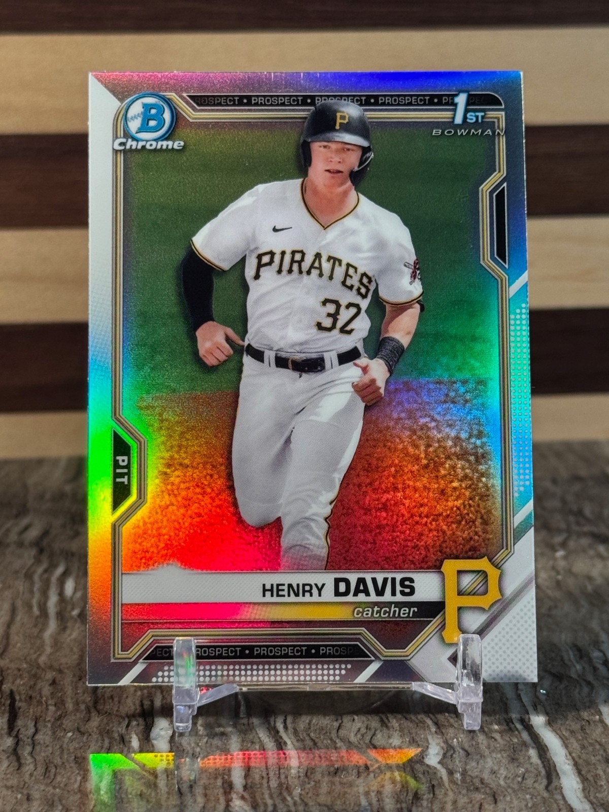 2021 Bowman Draft #BDC-48 Henry Davis Pittsburgh 1st Bowman Chrome Refractor