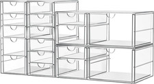 Makeup Acrylic Organizer with 17 Drawers(4 Sets), Desk Organizers and Accessorie