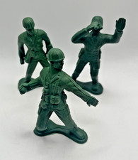 Vtg Lg 4" Green Khaki Army Men Soldier Figure Greenbrier Lot of 7