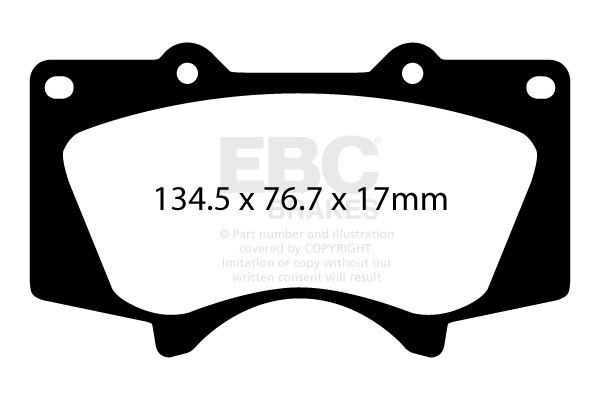 EBC DP61657 BRAKE PAD SET DISC BRAKE Front