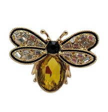 Vintage Bee Brooch Pin Gold Tone Enamel Honeybee Insect Jewelry Accessory