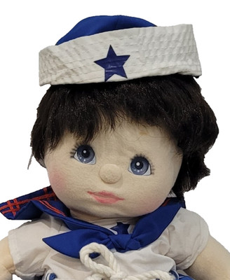 My Child Boy Doll Sailor Blue Eyes Vintage Mattel Outfit Whale On Pants