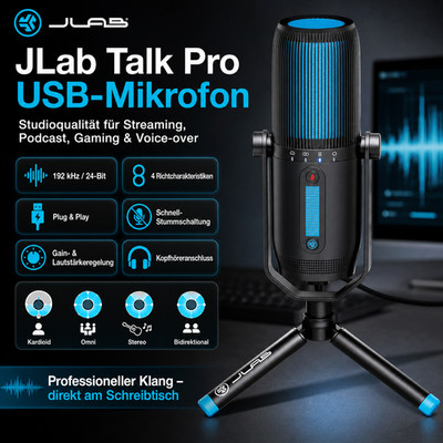 Schlechter Sound beim Streamen?   JLab Talk Pro USB Mikrofon 192kHz 24Bit
