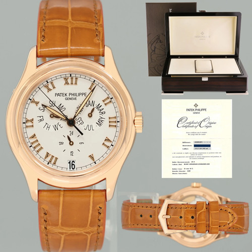 MINT Patek Philippe Rose Gold Annual Calendar 5035r White Roma...
