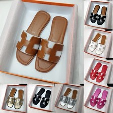 Womens Sliders Slippers Slip On Flat Beach Summer Ladies Mules Outdoor Sandals