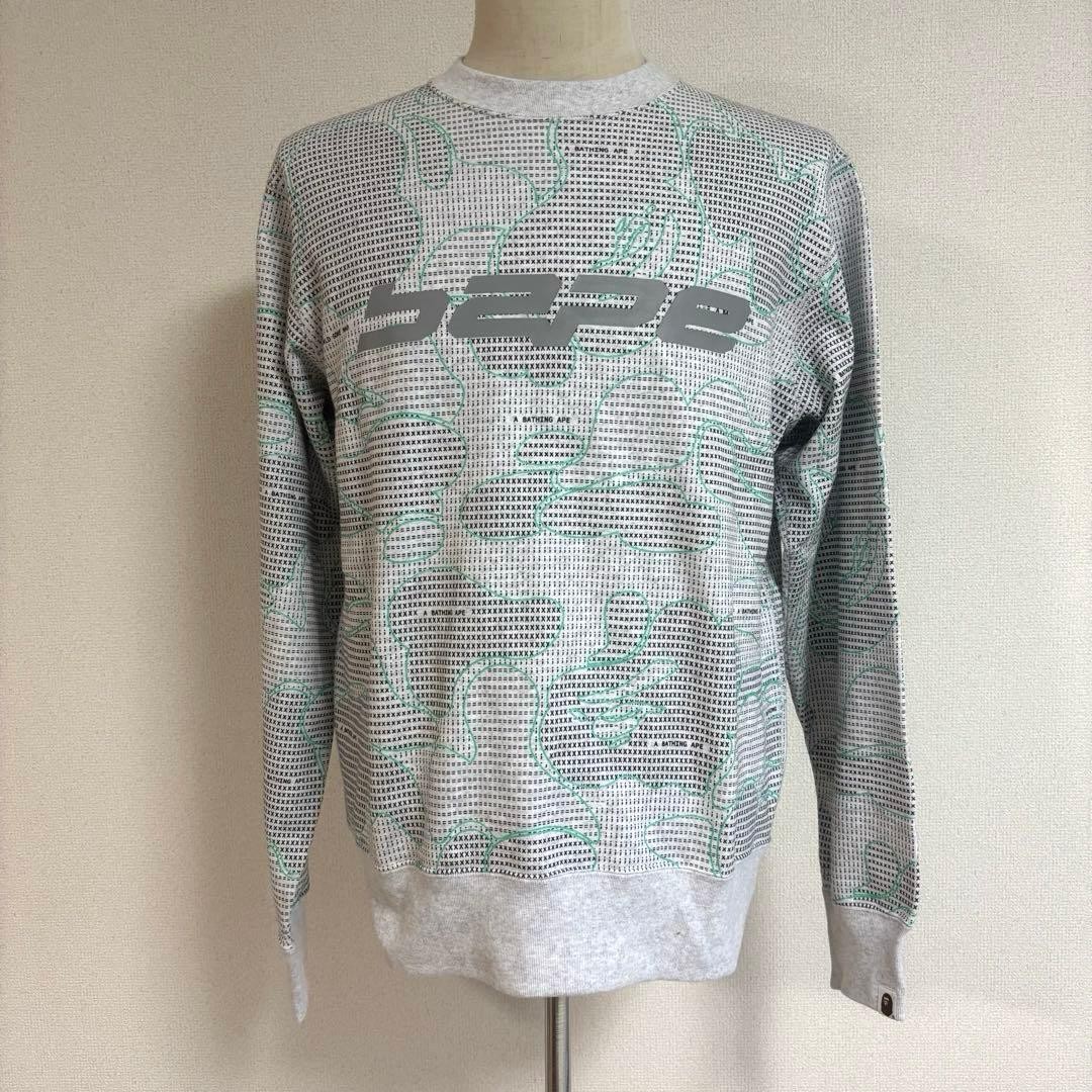 A BATHING APE All-over pattern sweatshirt Made in Japan Good condition thumbnail 2