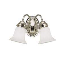 Kichler Bath 2-Light Vanity Light Chrome Cased Opal 13.5in
