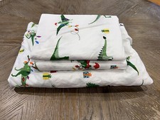 Pottery Barn Christmas Dinosaur Glow-in-the-Dark Toddler Sheet Set  Pillowcase