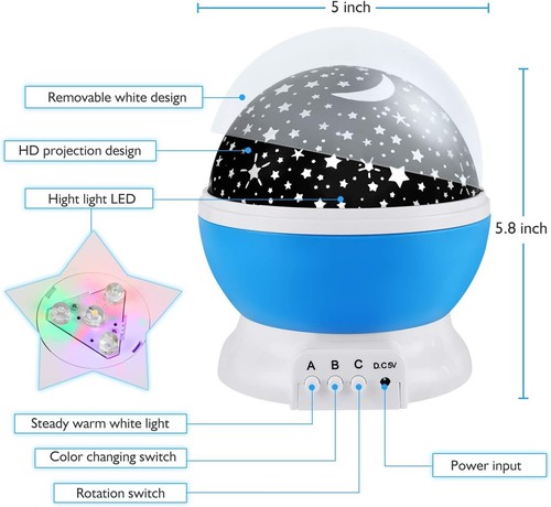 Romantic LED Starry Night Sky Projector Lamp Kids Gift Star light Cosmos Master - Picture 4 of 6