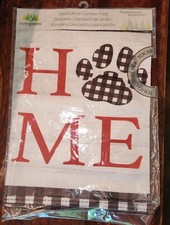 NWT Evergreen Garden Flag Dog Paw Print Home 12.5 X 18