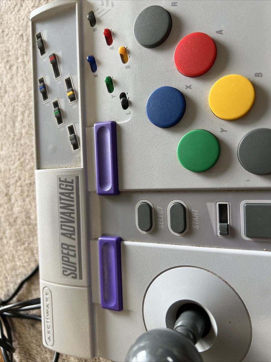 Snes Mini Arcade Controller Snes Advantage Controller AsciiWare Ascii Super  Advantage Joystick Controller Super Nintendo