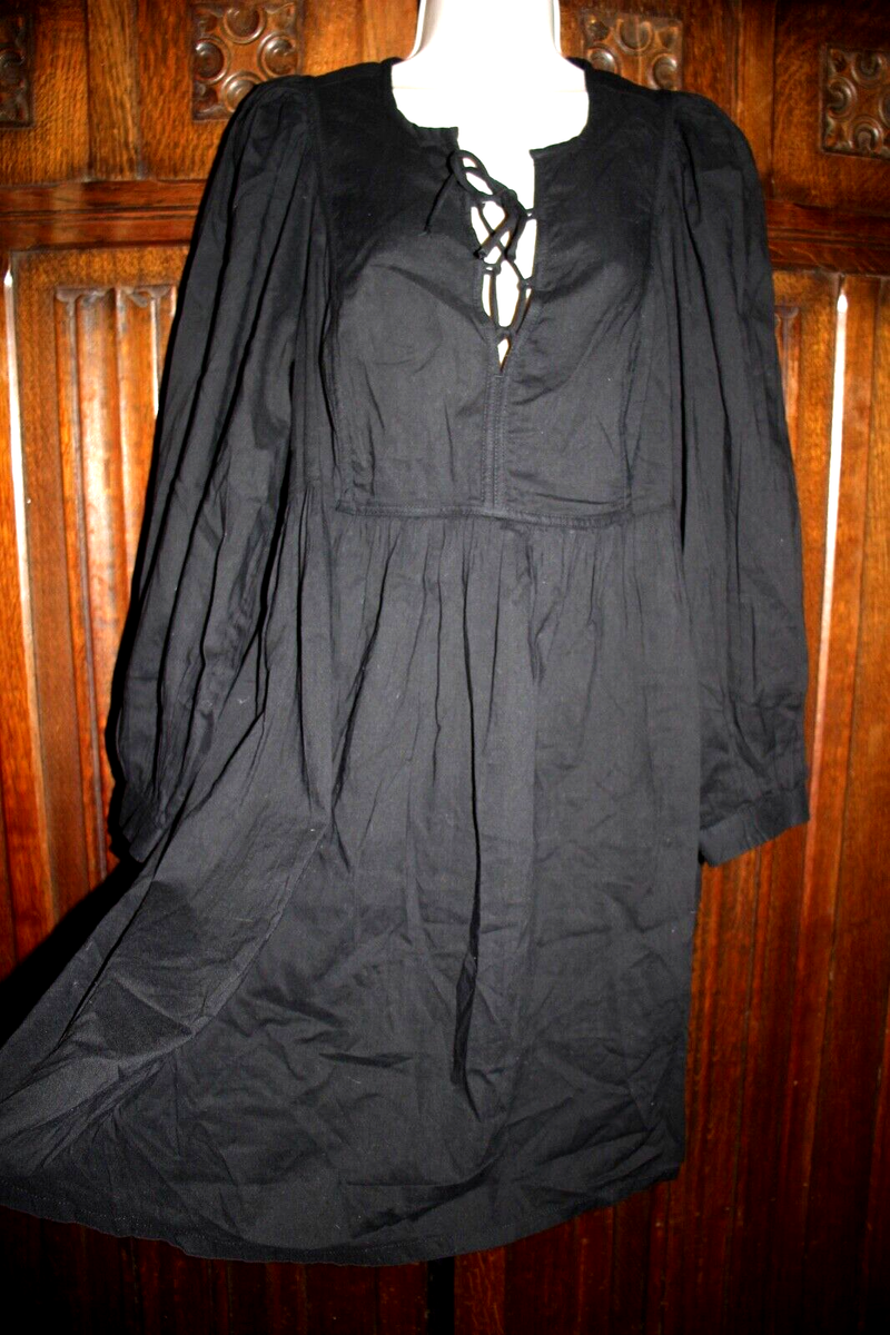 black peasant dress Dress, Renaissance Dress, Medieval Fashion, Goth Dress, Goddess Style, Cottagecore, LotusTraders, All Sizes, Made To Order, D956 Medium Khaki Complete your next Halloween costume with a classic look by sporting this Long Black Peasant Dress as part of your outfit 1970s Black Cotton Lace-Trimmed Mexican