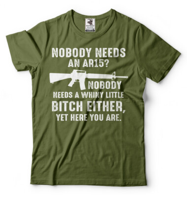 Ar15 Rifle Pro Gun 2nd Amendment Trump Supporter republican Tee Shirt Guns Tee