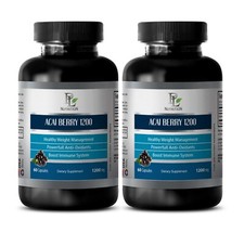 NutriBoost - ACAI BERRY EXTRACT - Essential Nutrients - 2 Bottles 120 Caps