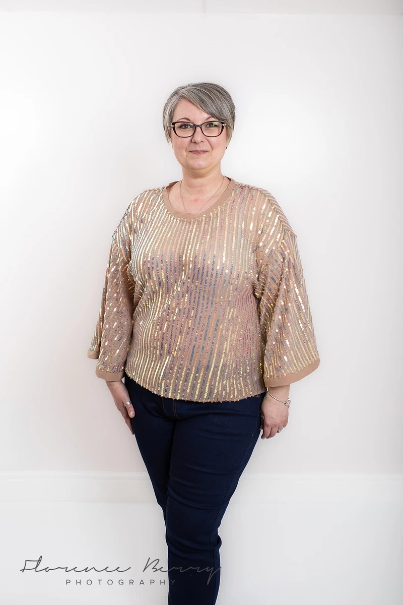 Sequins top plus size cheap