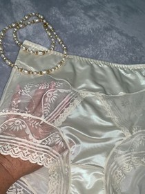 NEW Sheer Silky Shiny Nylon Shaping Panties Whisper Thin  7  L Light Control